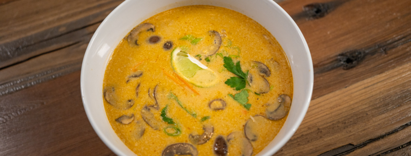 Healthy Tom Kha Gai Soup